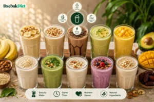 Healthy high calorie drinks for weight gain including smoothies, shakes and milk-based drinks